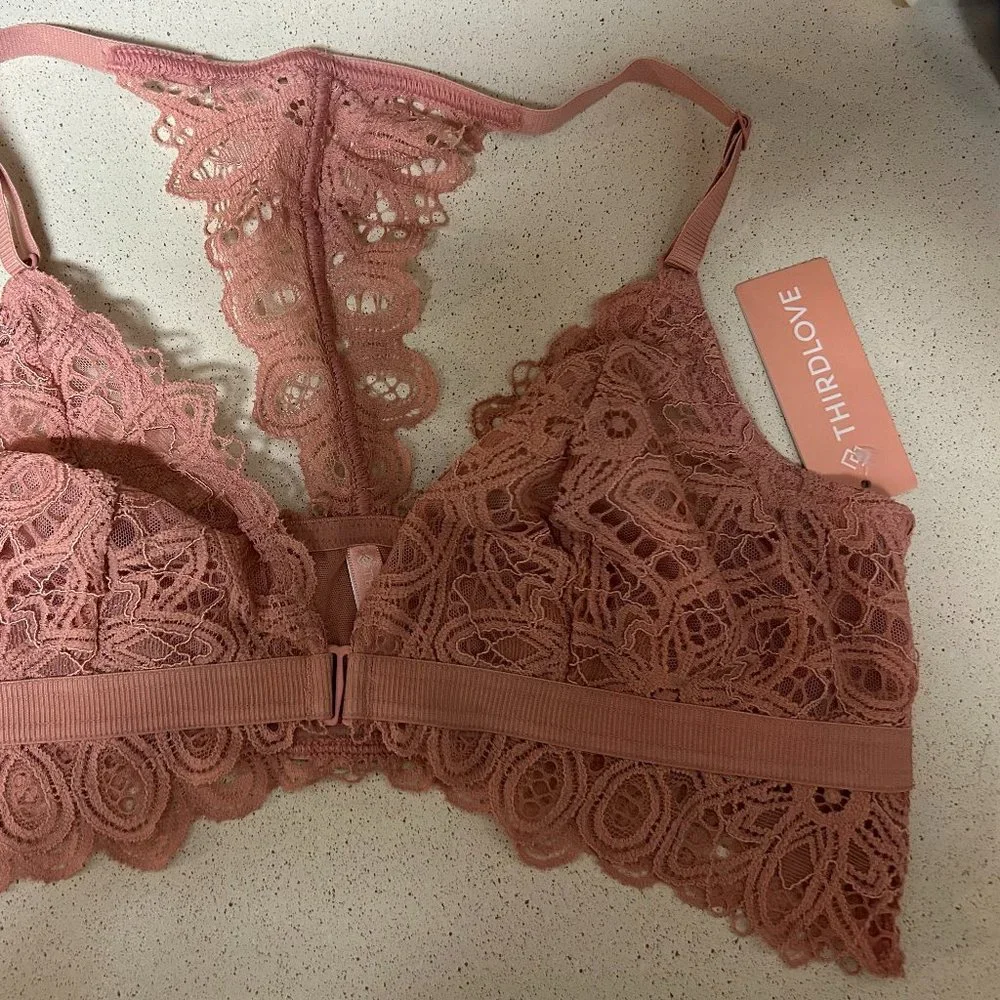 ThirdLove Boho Lace Front Closure Bralette, M - Picture 1 of 4